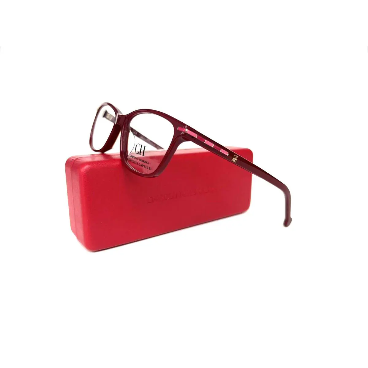 Carolina Herrera Frames Burgundy Acetate Eyeglasses VHE848K 09FH 51 15 135 - Frame: Red