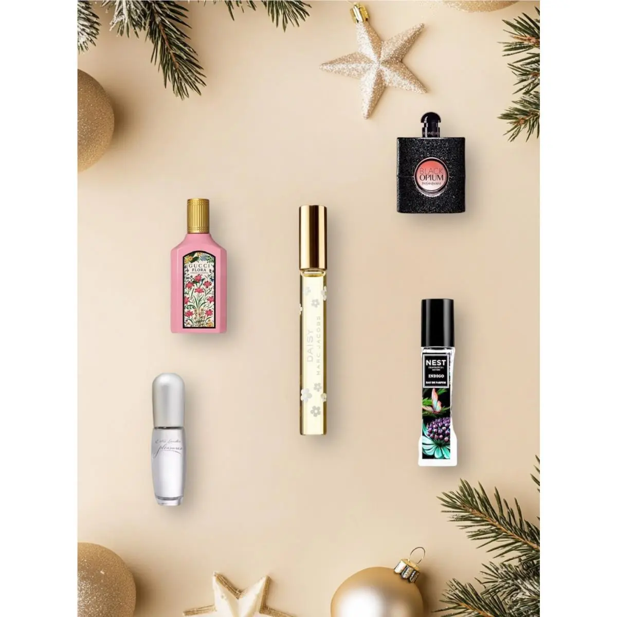 Carolina Herrera 5 Luxury High End Mini Perfume Set Gucci Daisy Black Opium Nest Pleasures Gift