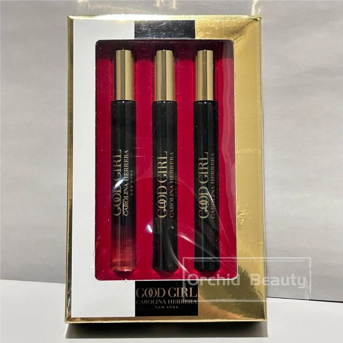 3PC Carolina Herrera Good Girl/supreme/legere Edp Tarvel Rollerball Set