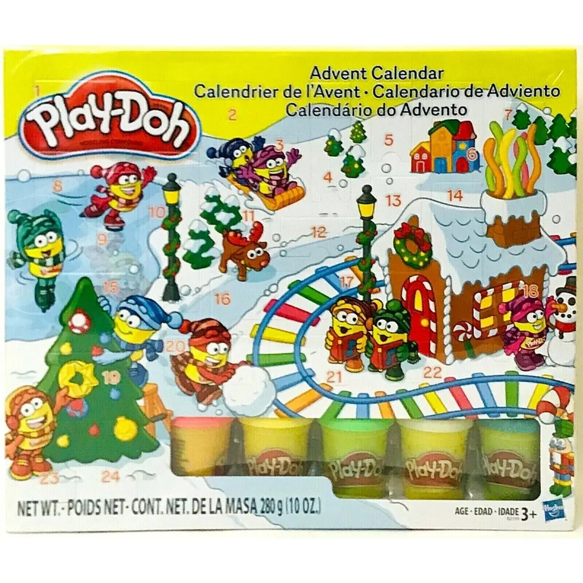 Hasbro Play-doh Advent Calendar with 24 Accessories 5 Cans Of Modeling Compound