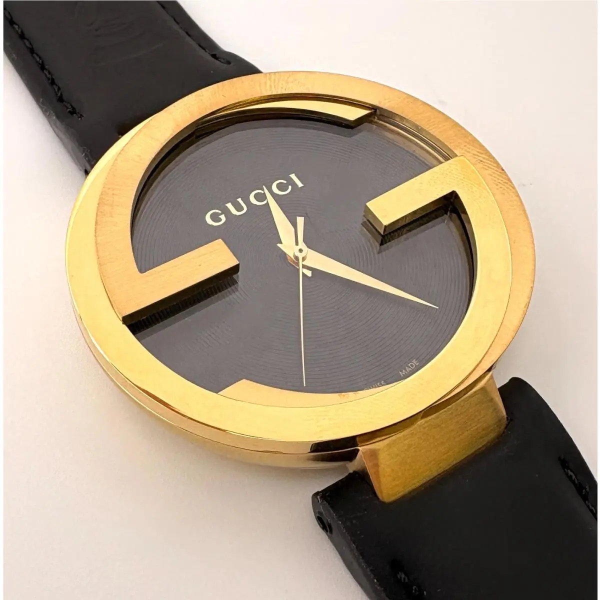 Gucci YA133208 Interlocking Grammy Special Edition Men`s 42mm Black Dial Watch