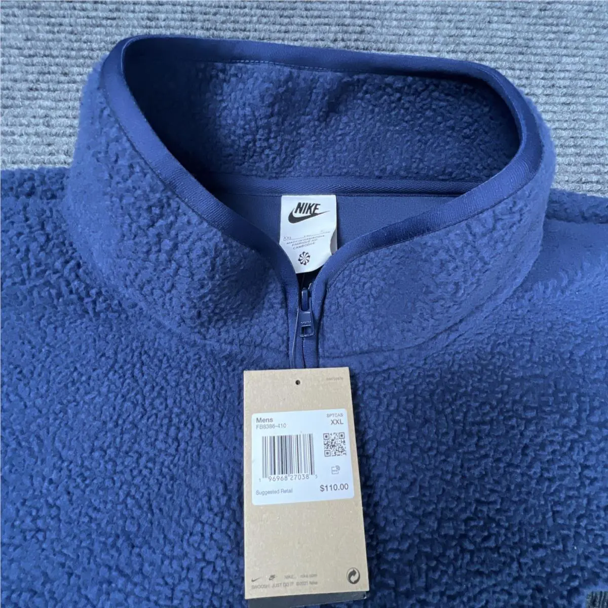 Nike clothing - Nike Move to Zero Sherpa - FB8386-410 - Navy, Blue (UPC: 196968270378) 3