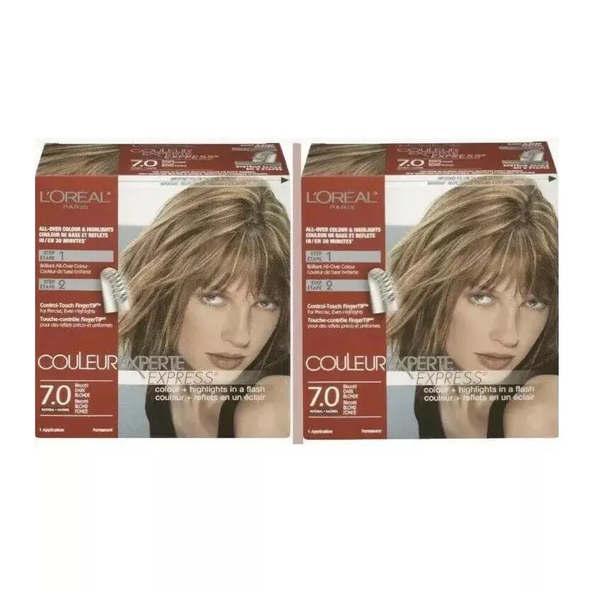L`oréal 2 L’oreal Couleur Experte Express Hair Color 7.0 Biscotti Dark Blonde - Hair Shade: Dark Blonde