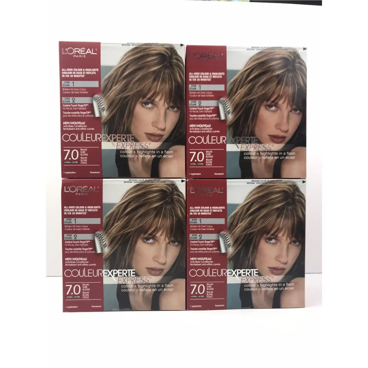 L`oréal 4x L’oreal Couleur Experte Express Hair Color 7.0 Biscotti Dark Blonde