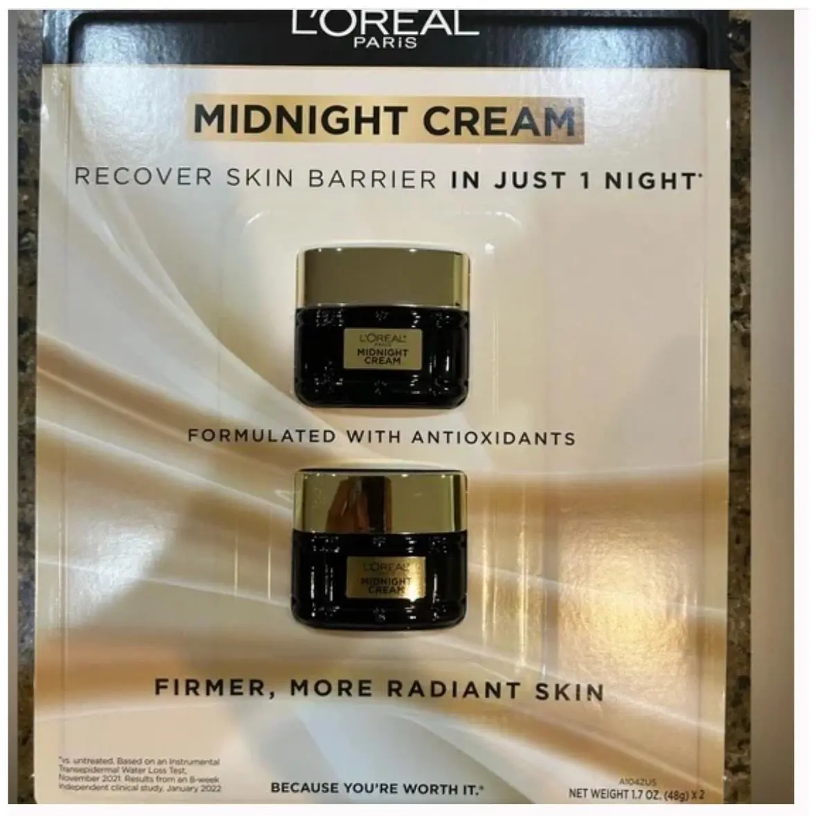 L`oreal Paris Age Perfect Cell Renewal Midnight Cream 1.7 oz 48g 2 Pack