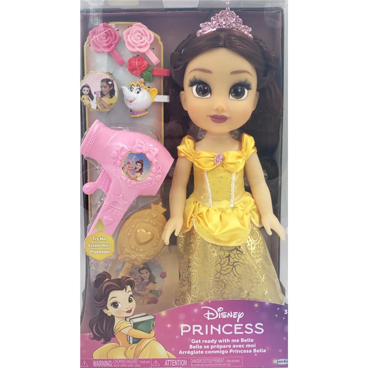 Disney Princess Large Doll Hair Play Set Rapunzel Ariel Jasmine Belle Choice Princess Belle