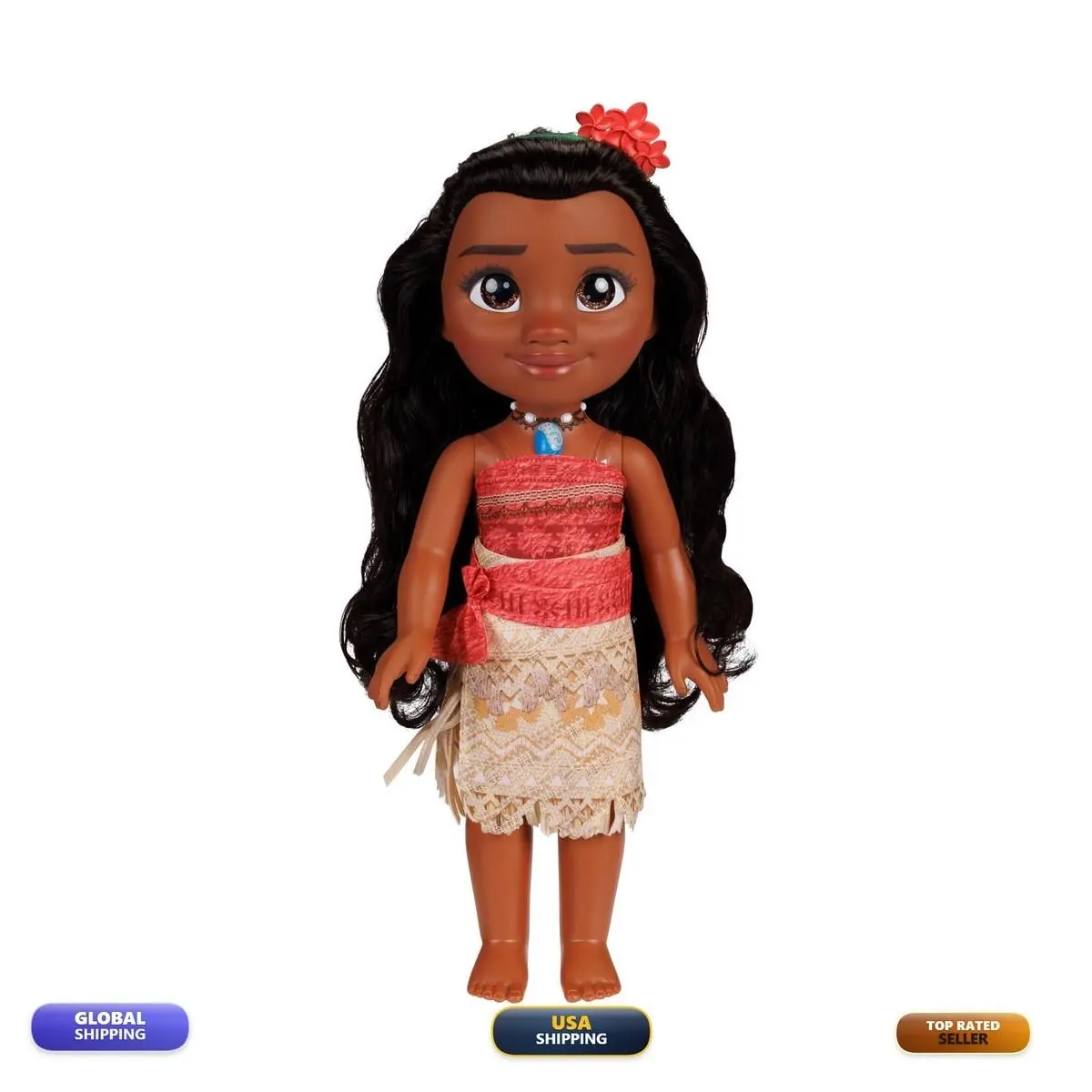 Disney Princess My Friend Moana Doll 14 Tall Removable Outfit Headband