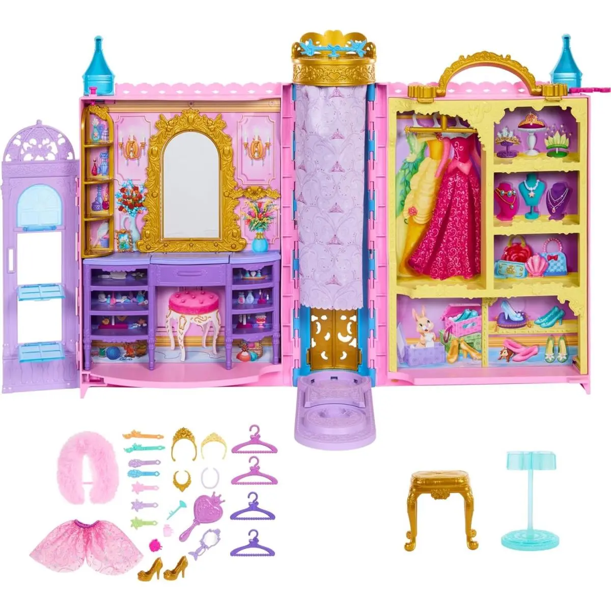 Disney Princess Toys Ready For The Ball Closet Playset Opens to 2 Feet Wide