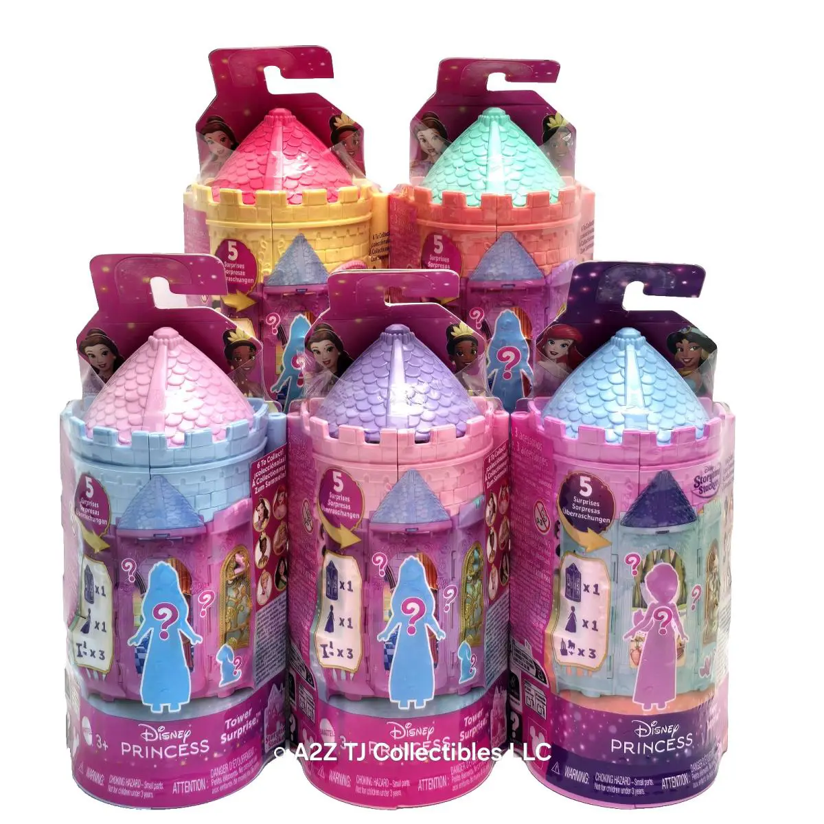 Disney Princess Tower Surprise Toy Mystery Pack x 5