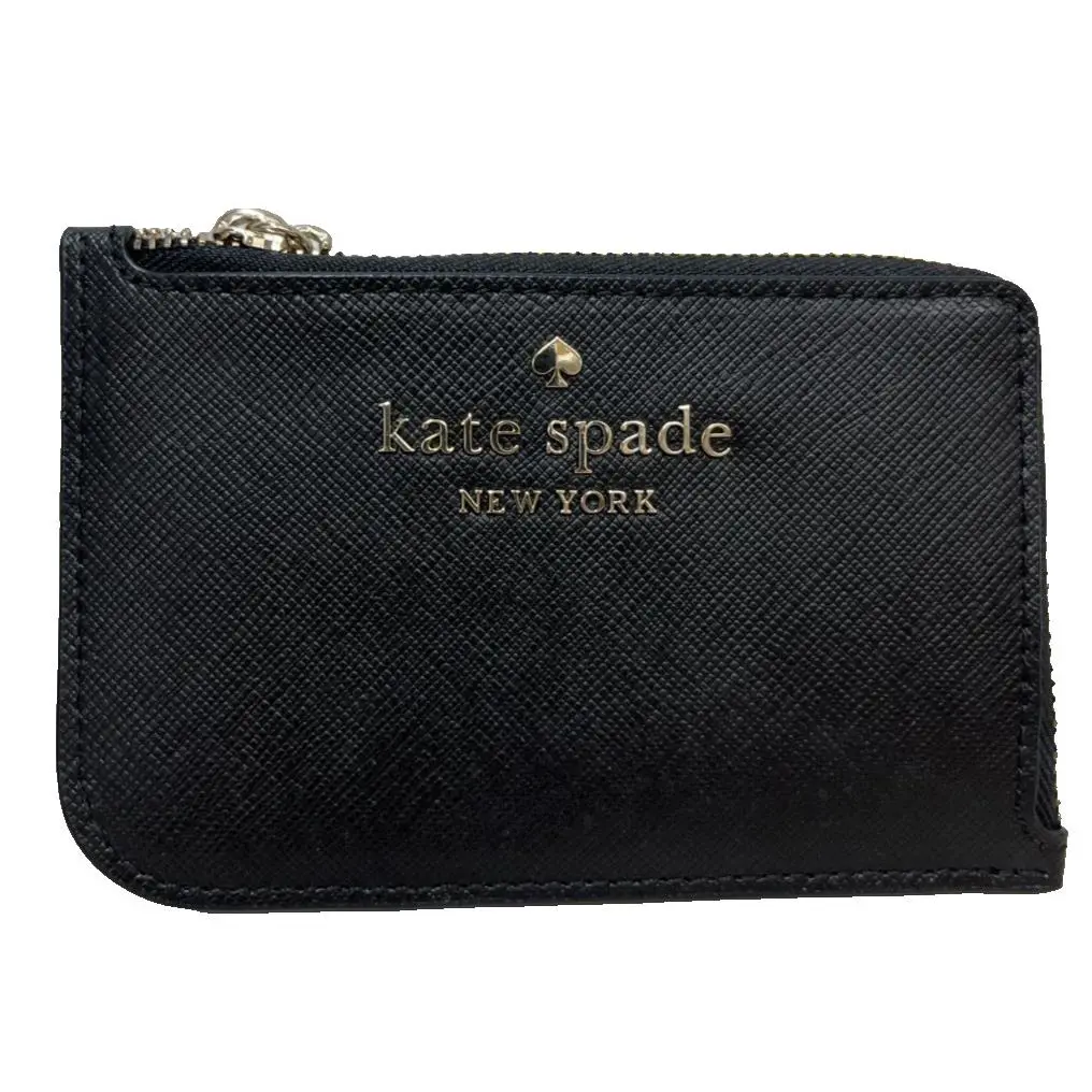 Kate Spade New York Cameron Medium L-zip Card Holder Black - Black