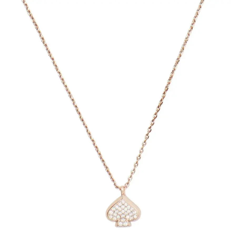 Kate Spade Rose Gold Necklace Everyday Spade Pave Mini Pendant New Jewelry Gift