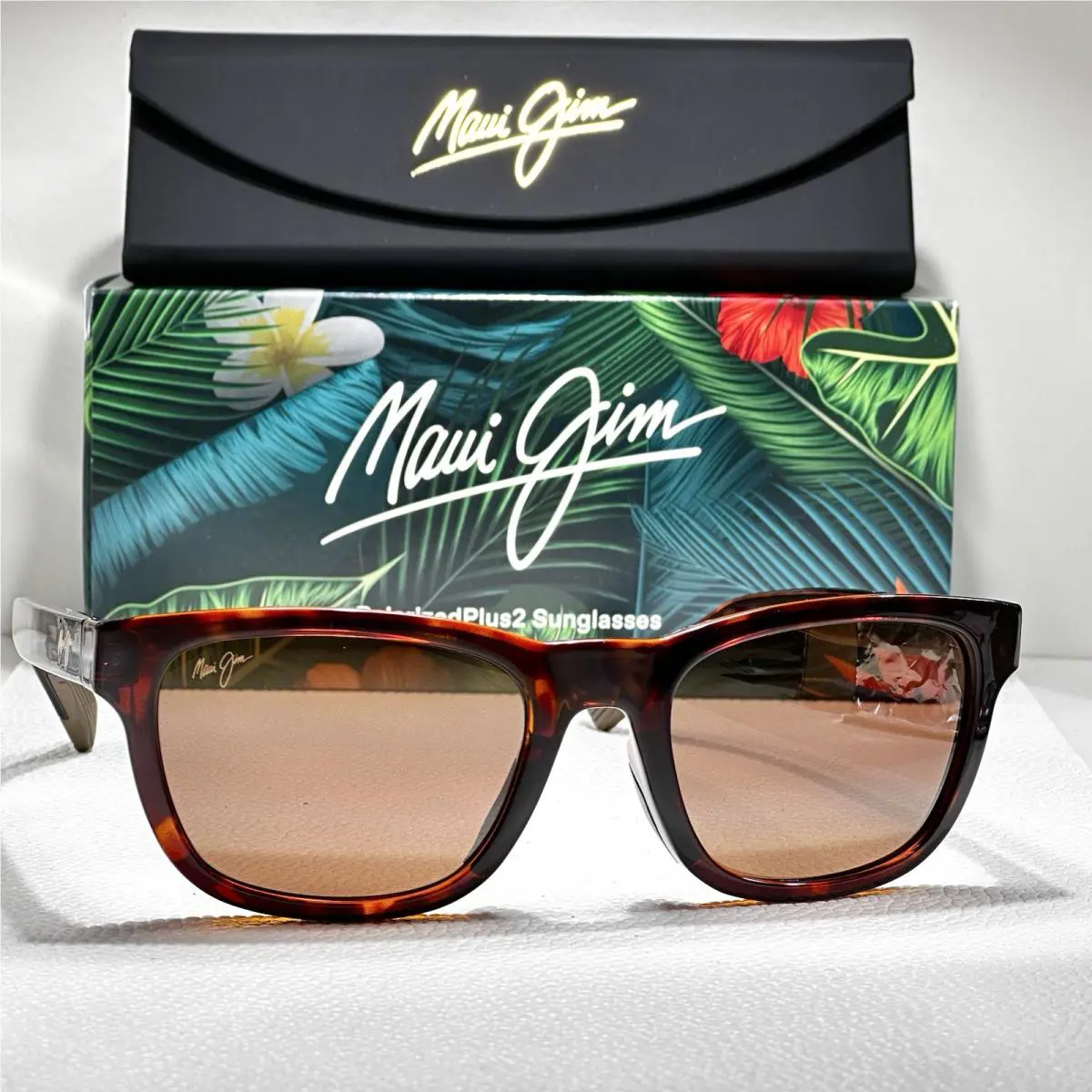 Maui Jim Men`s Kapii 54 Brown Shiny Tortoise Bronze Hcl Sunglasses 617-10