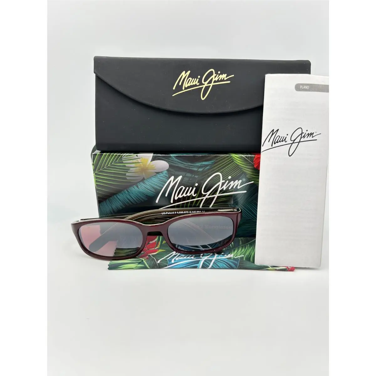 Maui Jim Polarized Sunglasses MJ 138 13 Sunrise Burgundy Cream Maui Rose