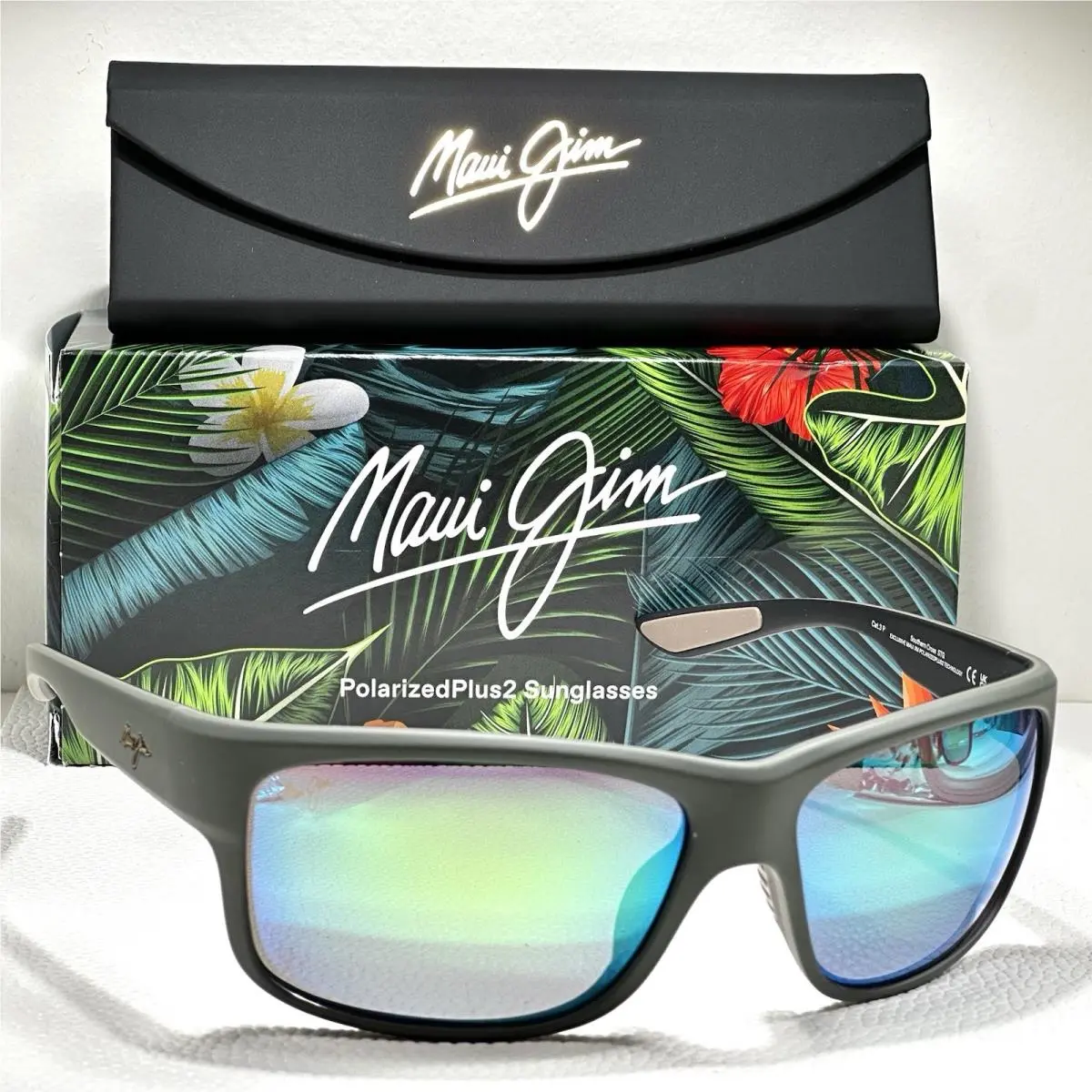 Maui Jim Southern Cross MJ 815-02 Green Wrap Around Sunglasses