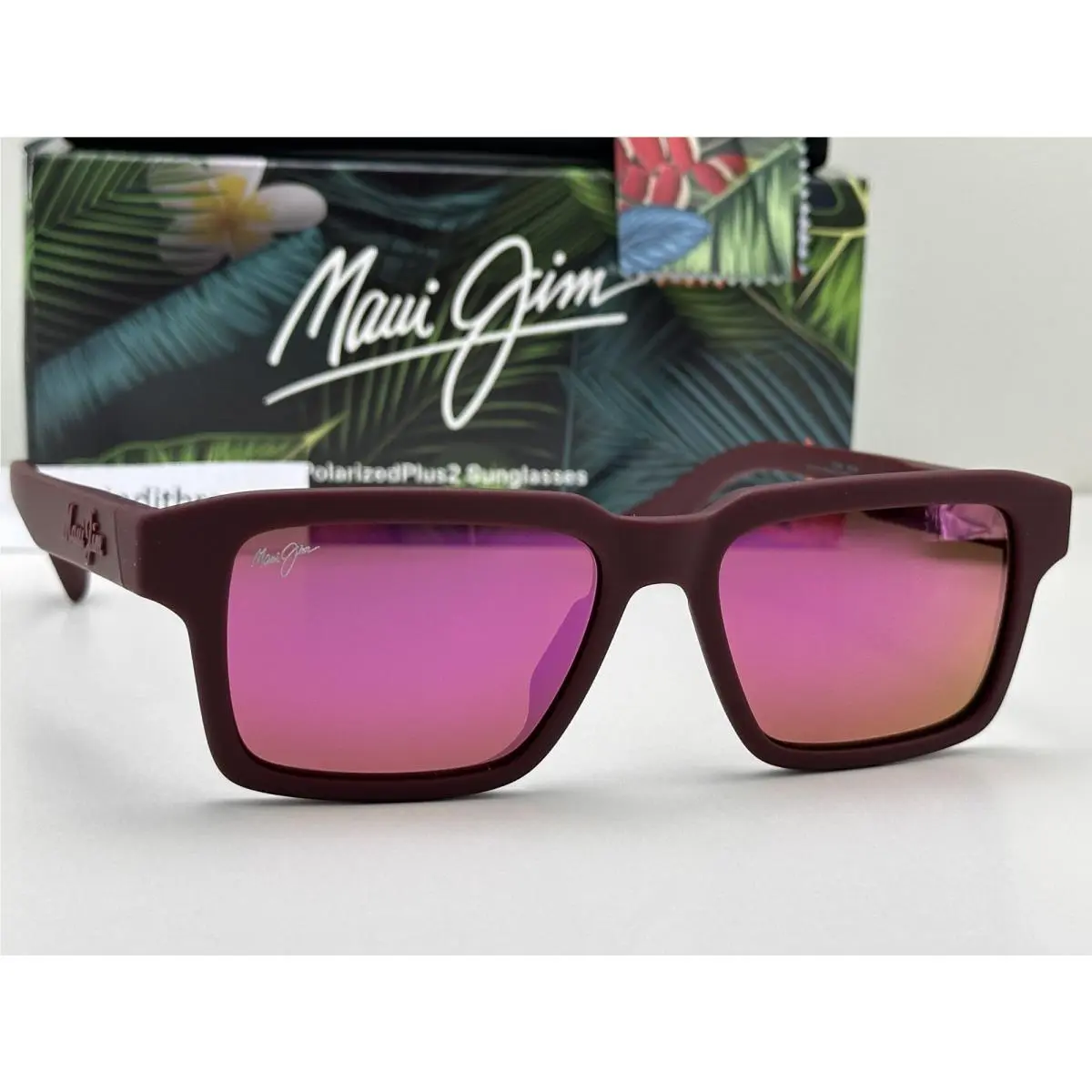Maui Jim Kahiko P635 - 04 Matte Burgundy Maui Sunrise
