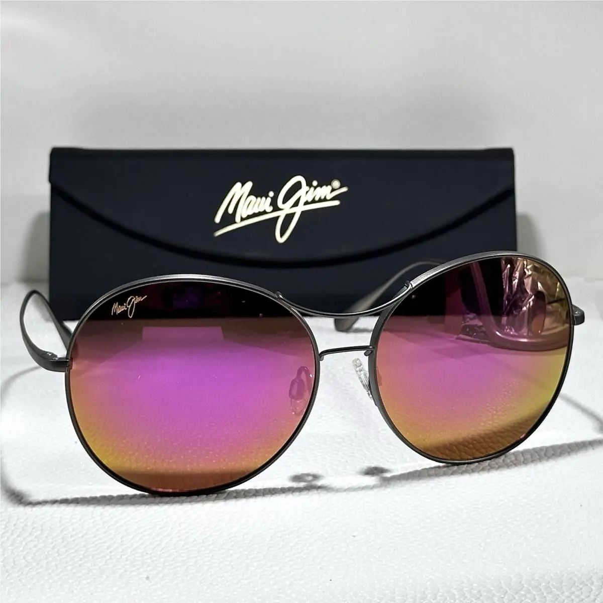 Maui Jim Polarized Sunglasses MJ547 14 Opihi Slate Grey Maui Sunrise Titanium