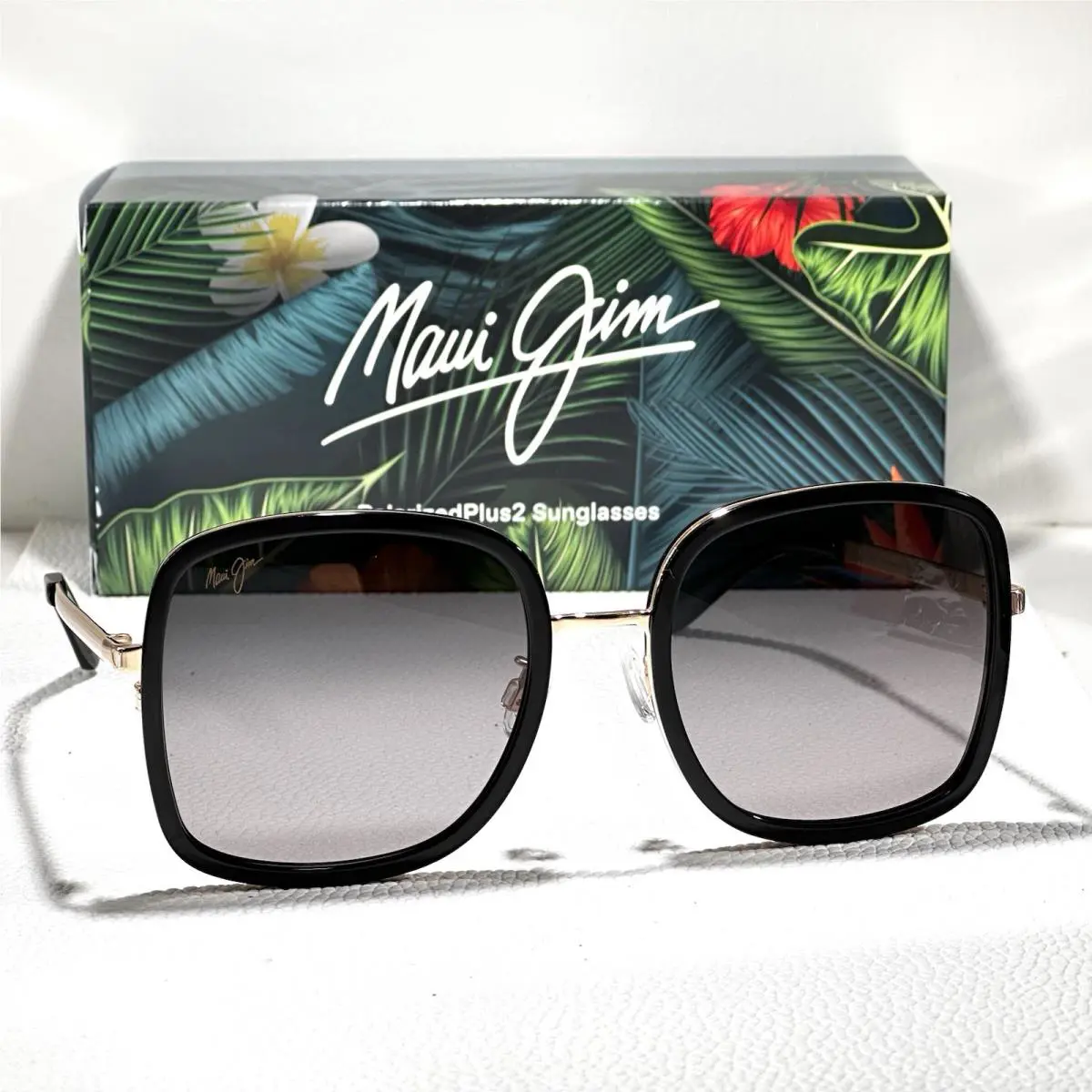 Maui Jim Pua MJ865-02 Black/gold Polarized Sunglasses