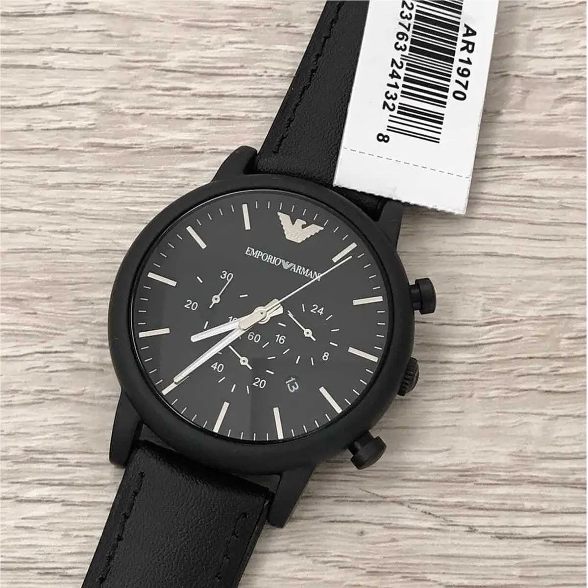 Emporio Armani Luigi AR1970 Black Dial Men`s Watch - Dial: Black