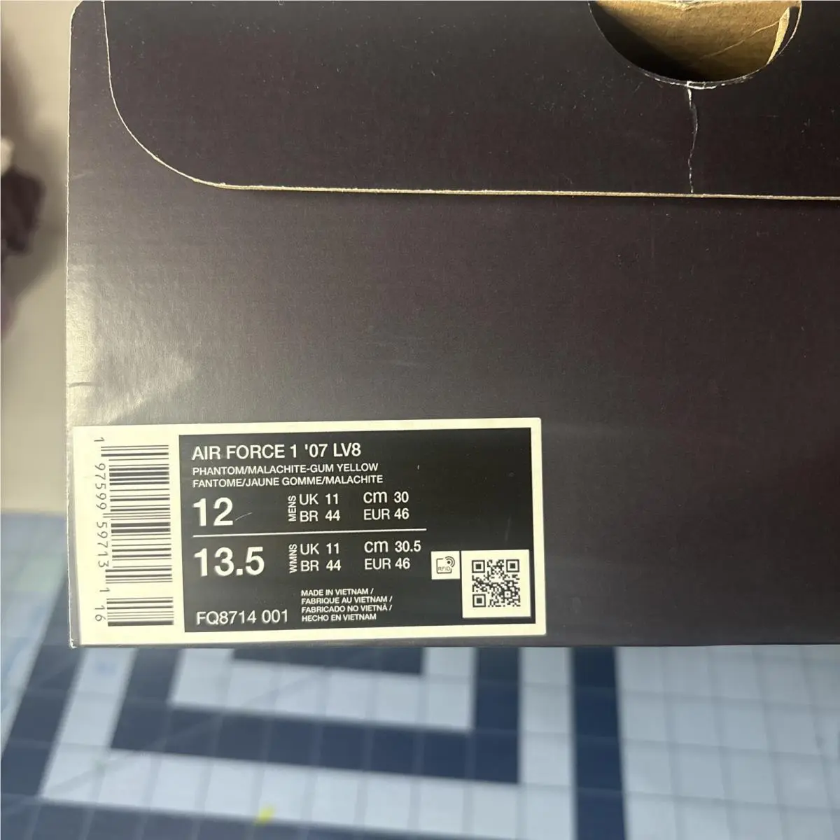 Nike shoes - Nike Air Force 1 - Air Force - FQ8714-001 - White, Manufacturer: Phantom/Malachite/Gum Yellow 7