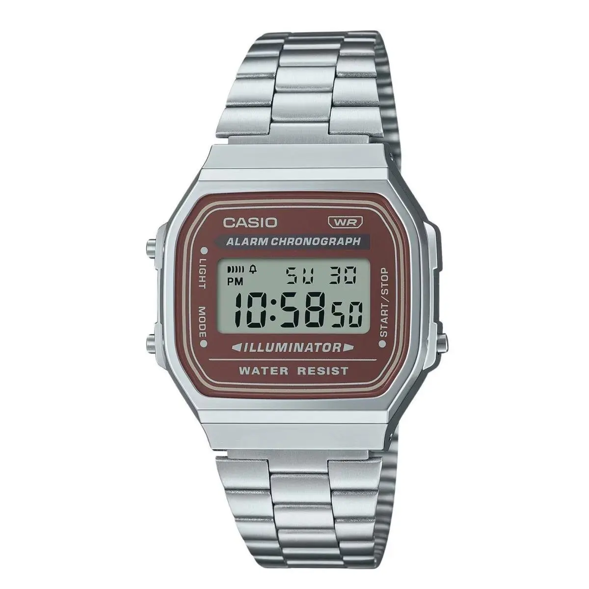 Vintage Digital Alarm Chronograph Illuminator Light A168WA-5A Mens Watch by Casio