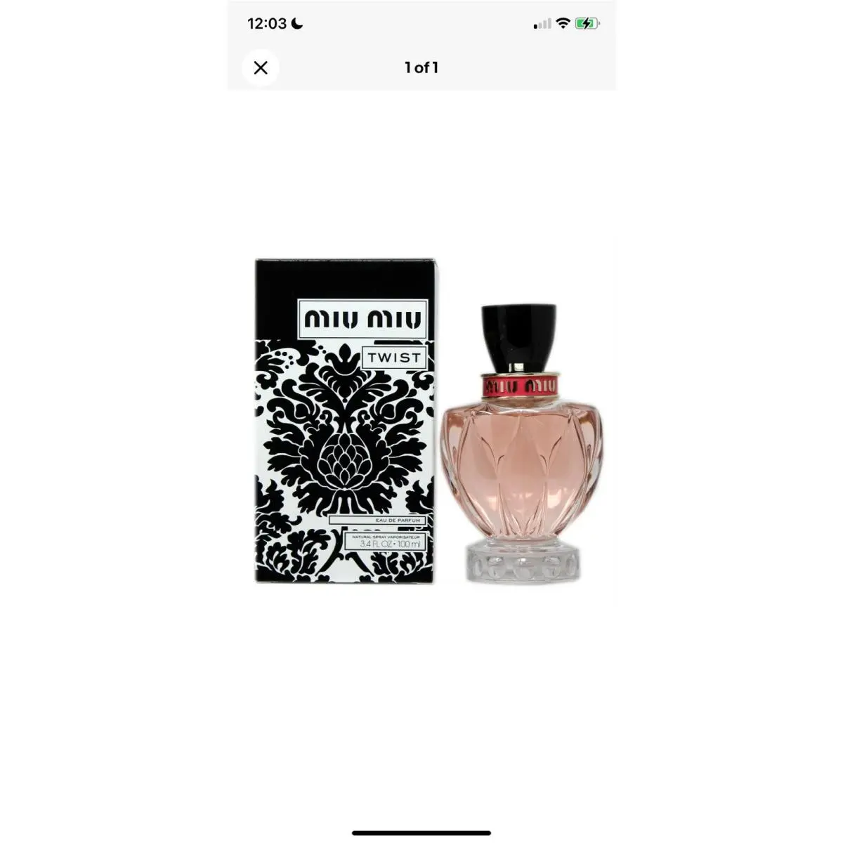 Twist Eau DE Parfum Natural Spray 100 ML/3.4 Fl.oz. T by Miu Miu