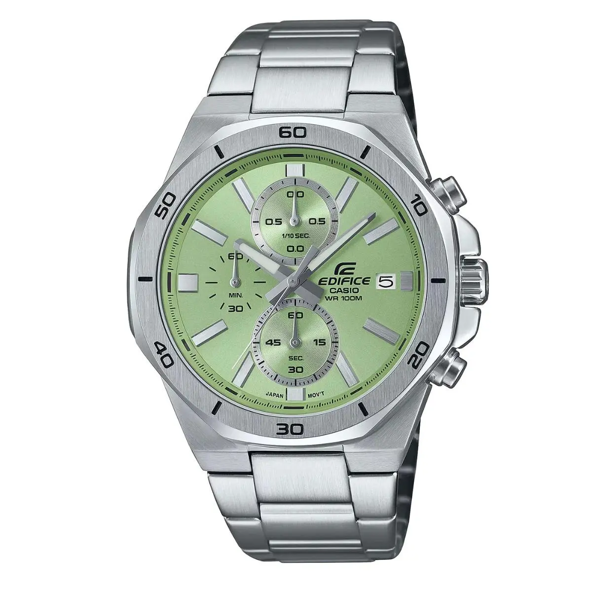 Casio Edifice EFV-640D-3AV Chronograph Green Dial Stainless Steel Watch EFV640D