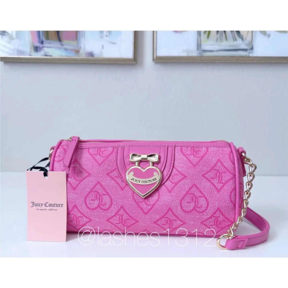 Juicy Couture Purse Precious Moments Barrel Bag - Pink