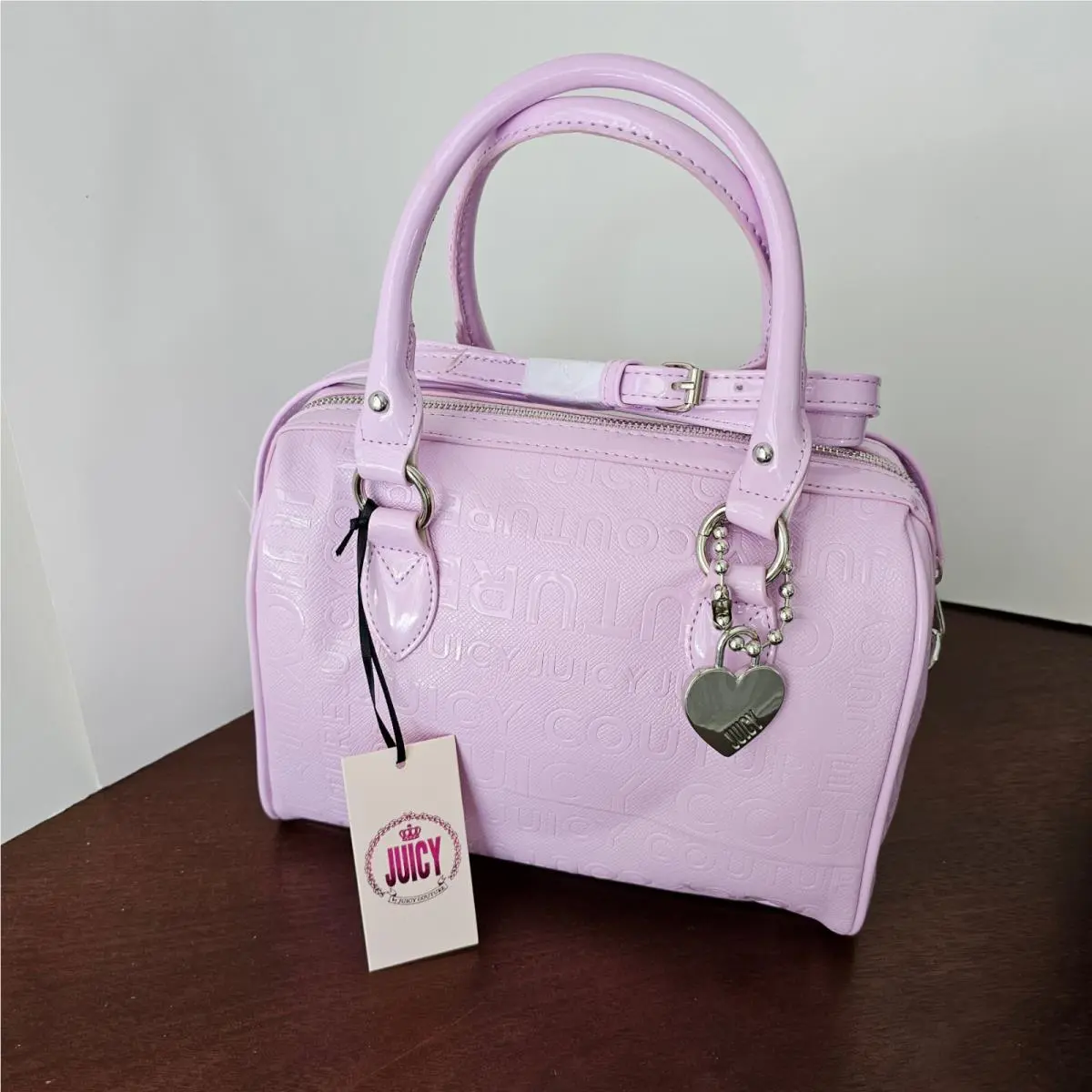Juicy By  Monogrammed Chain My Heart Satchel Orchid Bouquet by Juicy Couture