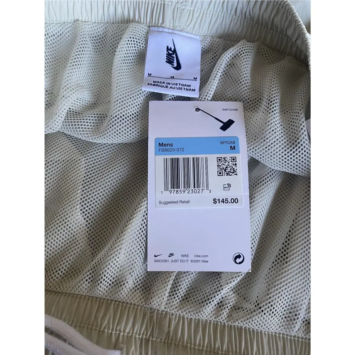 Nike clothing - Nike Solo Swoosh - Solo Swoosh - FB8620-072 - Light Bone (UPC: 197859230273) 8