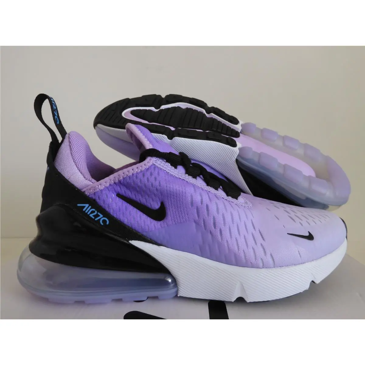 Nike Air Max 270 Lilac Purple-black-university Blue Womens Sz 5 DZ5206-500