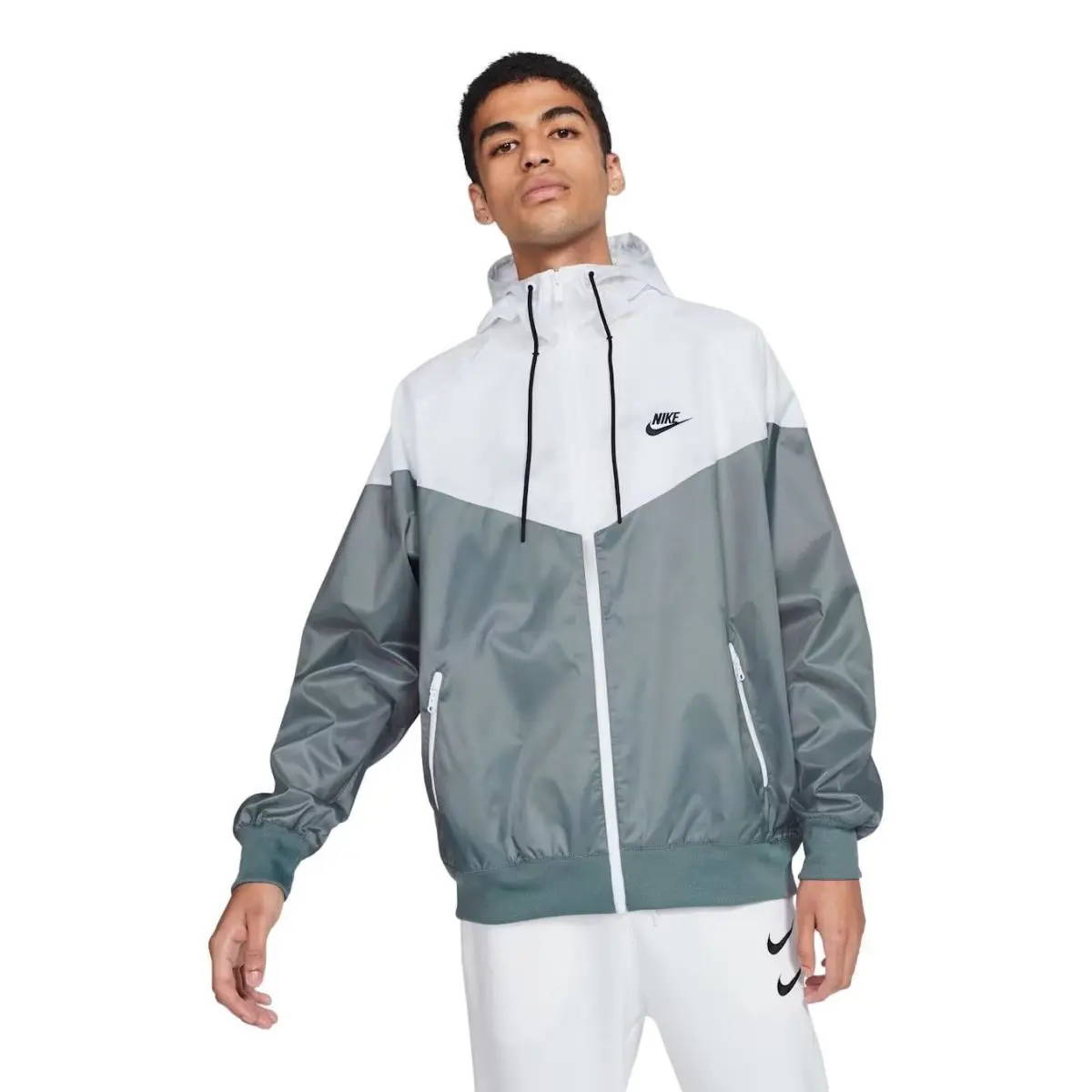 Size SM - Nike Men`s Sportswear Windrunner Hooded Windbreaker Jacket 727324-084 - Gray