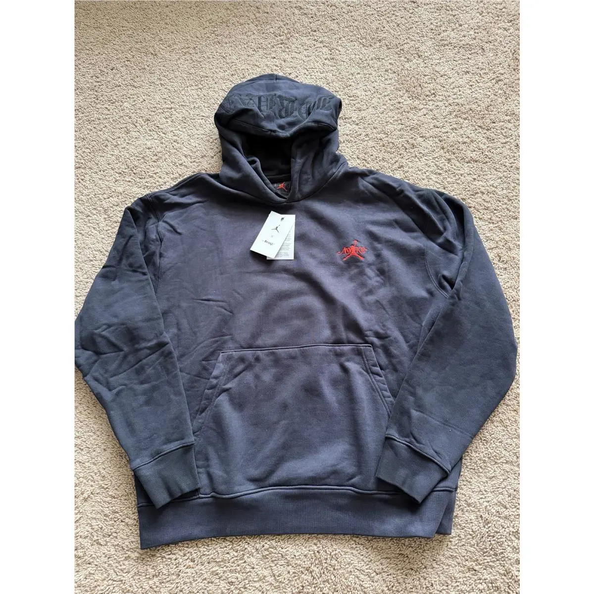 Nike Air Jordan x Awake NY Fleece Hoodie Black FQ5443-010 Mens Size L
