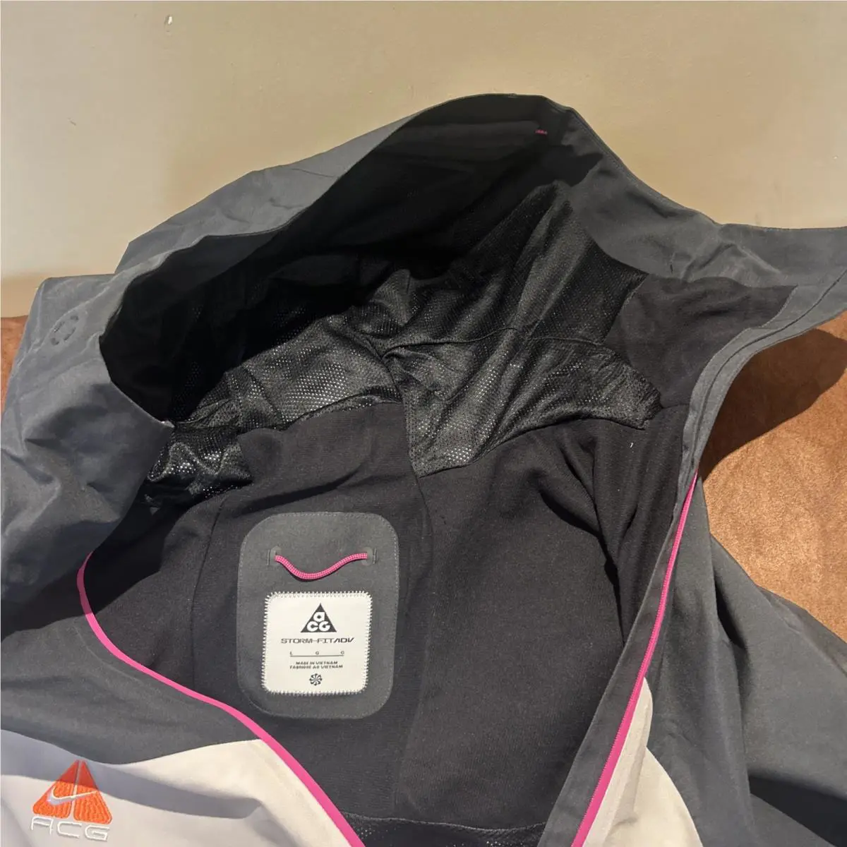 Nike clothing - Nike ACG Chena Vortex Storm-FIT ADV GORE-TEX Jacket - Light Orewood Brown/Anthracite-Summit White (UPC: 197597273884) 6