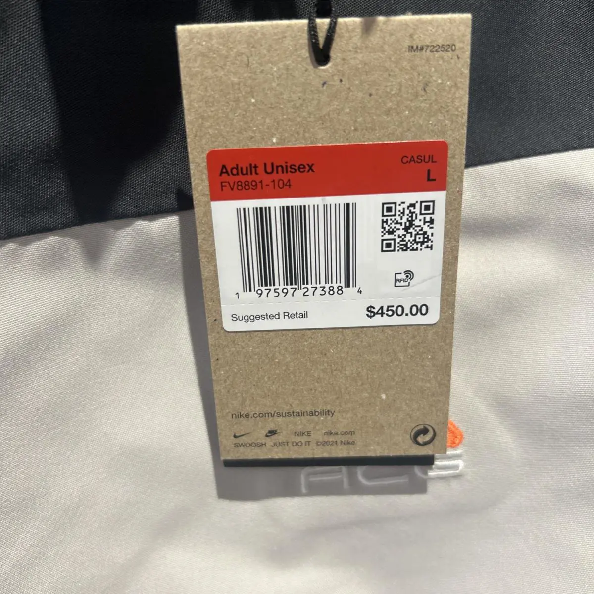 Nike clothing - Nike ACG Chena Vortex Storm-FIT ADV GORE-TEX Jacket - Light Orewood Brown/Anthracite-Summit White (UPC: 197597273884) 3