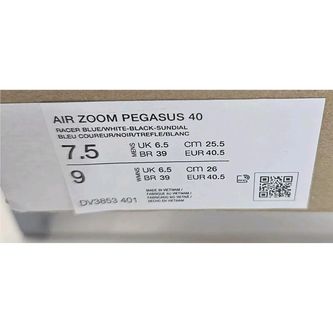 Nike shoes - Nike Air Zoom Pegasus 40 - DV3853-401 - Racer Blue /White/Black/Sundial 1