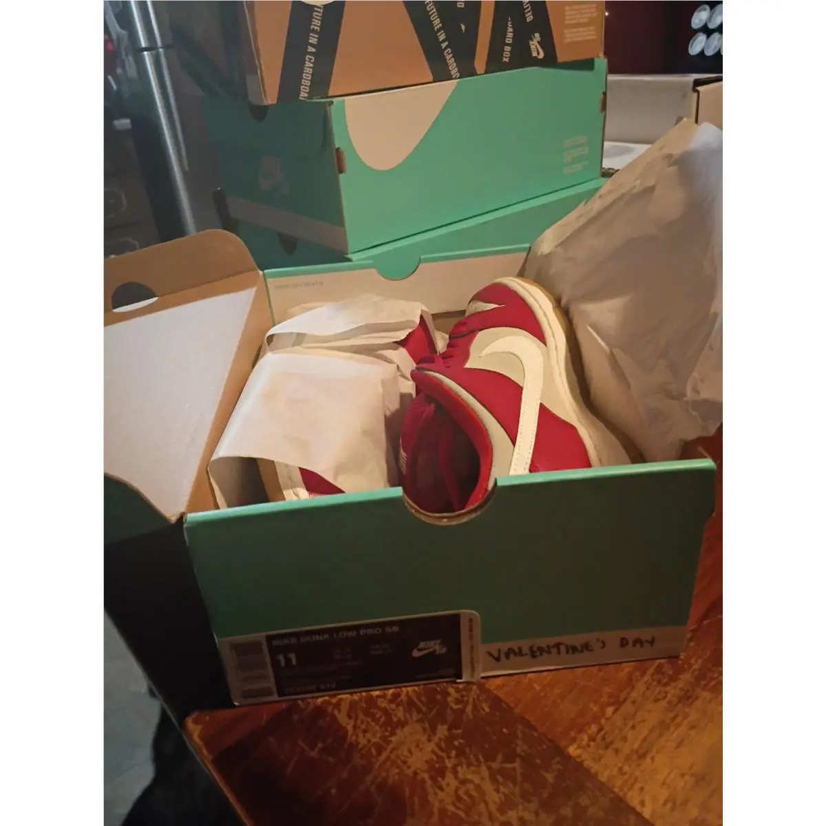 Nike SB Dunk Low Valentine`s Day 2015 Sz 11 304292-612