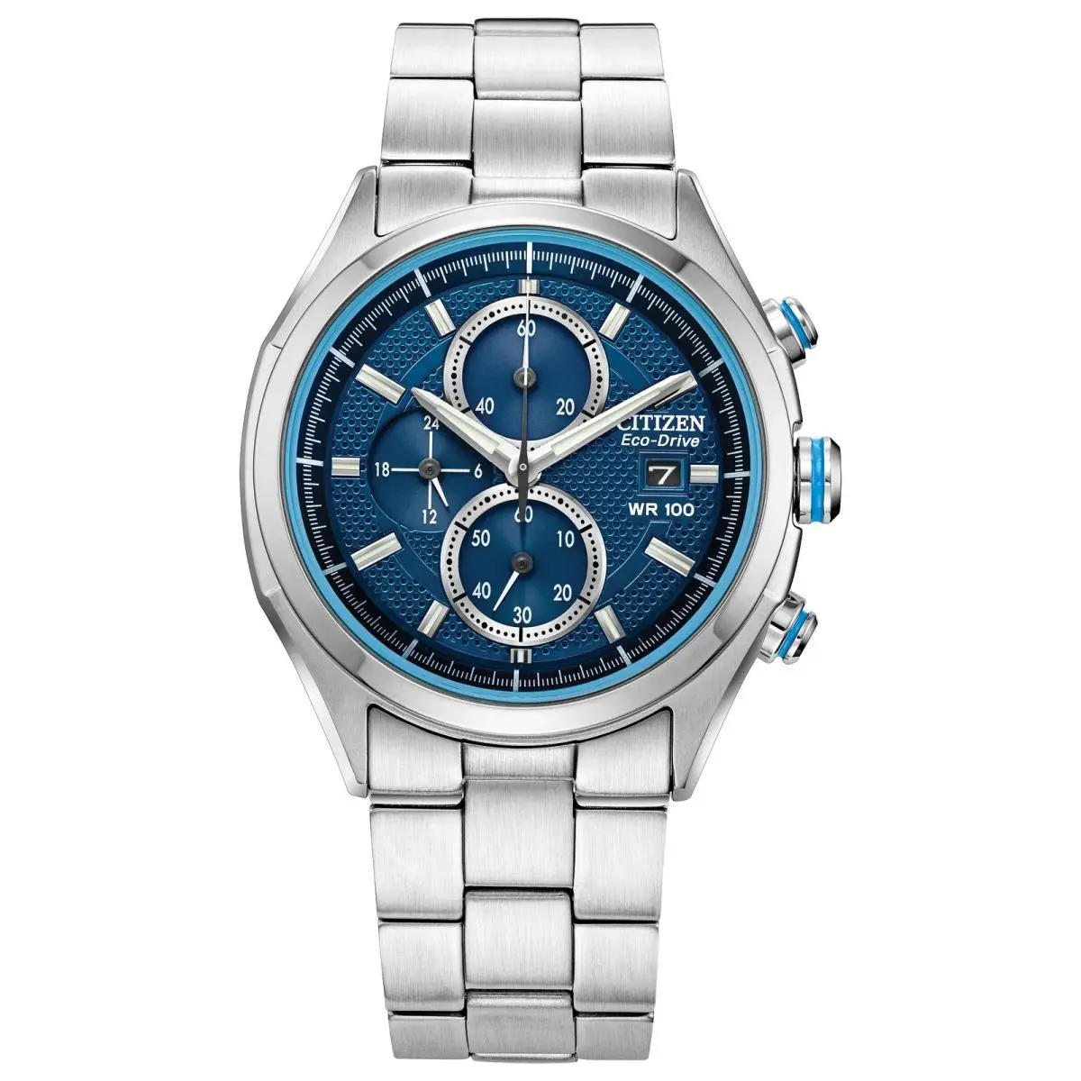Eco-drive Sport Casual CA0430-54M 41mm Stainless Steel Blue Dial Watch by Citizen
