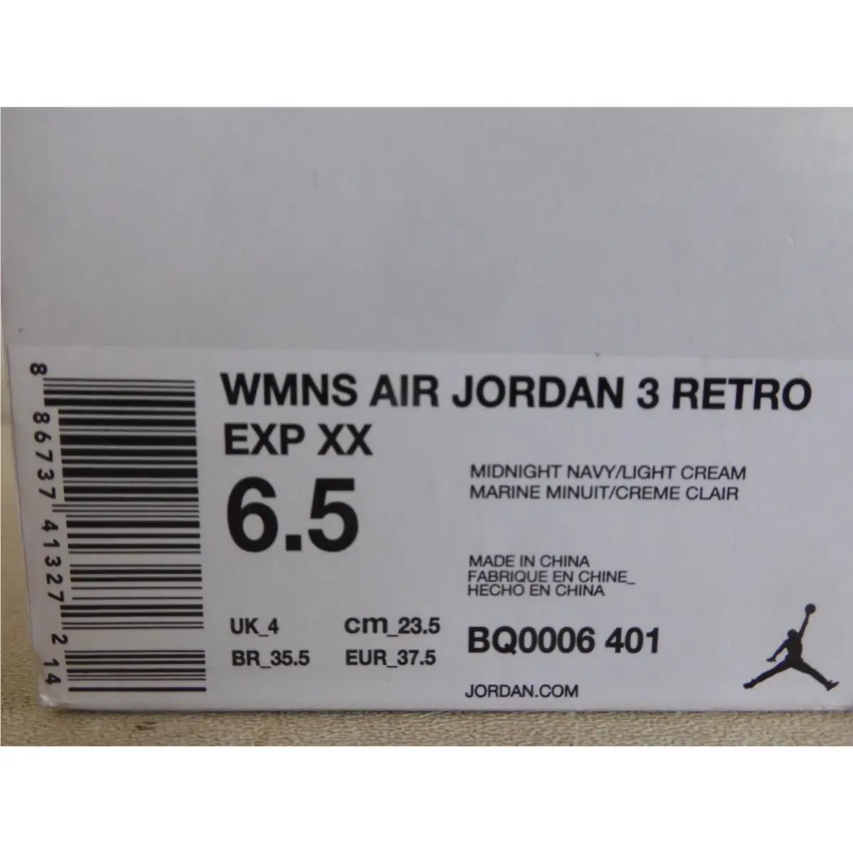 Nike shoes - Air Jordan 3 Retro - Air Retro - BQ0006-401 - Blue (UPC: 886737413272) 6