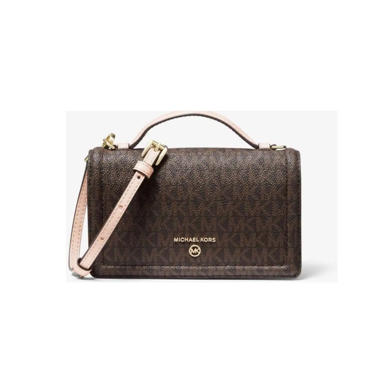 Jet Set Charm Small Phone Crossbody Vanilla/acorn One Size Michael Vanilla/Acorn by Michael Kors