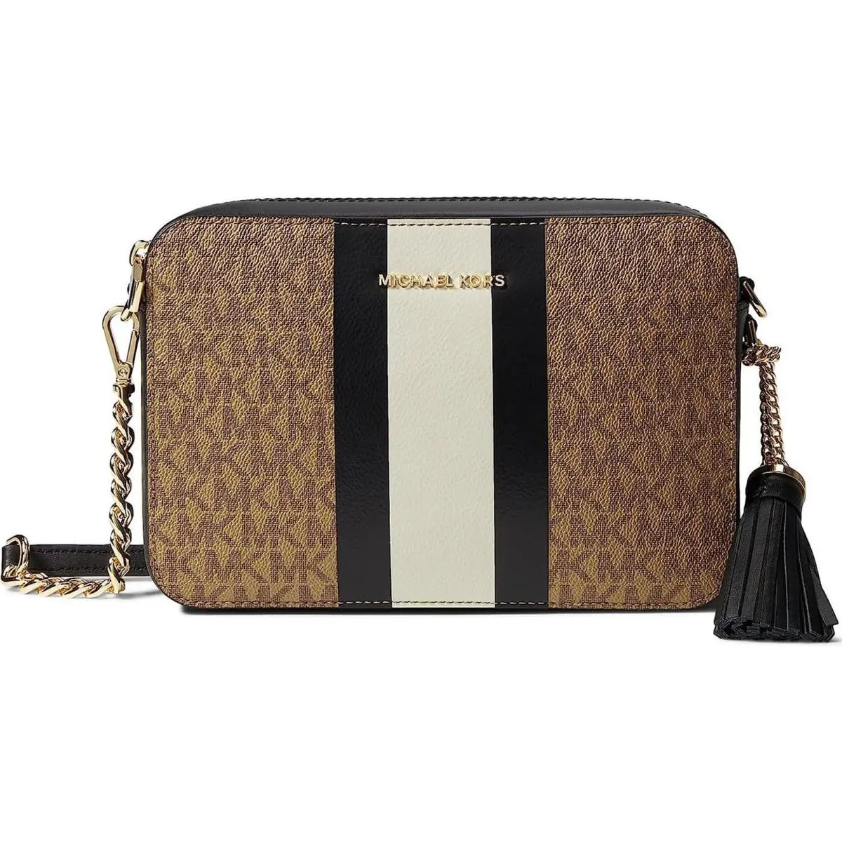 Women`s Jet Set Medium Camera Bag Husk Multi by Michael Kors