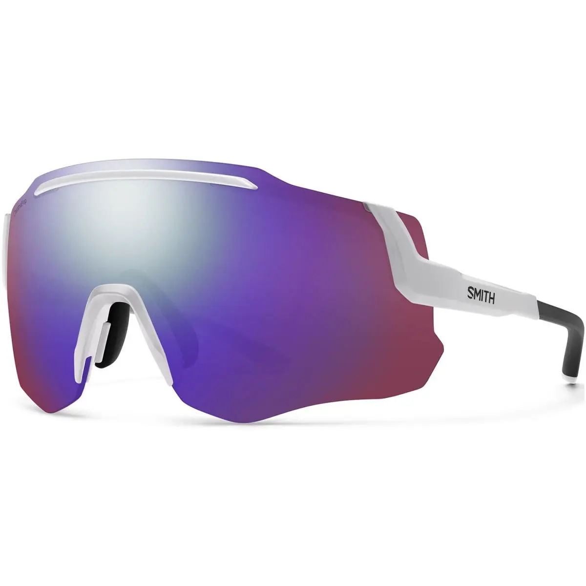 Momentum Chromapop Shield Sunglasses w/ Clear Bonus Lens Taiwan White/Violet (VK699DI) by Smith Optics