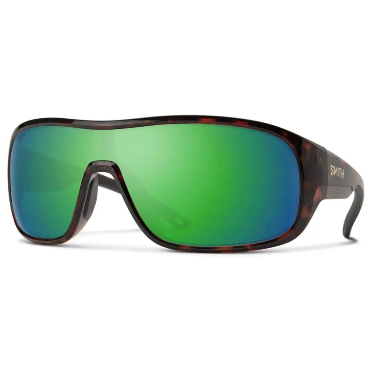 Spinner Polarized Chromapop Shield Wrap Sunglasses - 204981 Tortoise/Green Mir (08699ZY) by Smith Optics