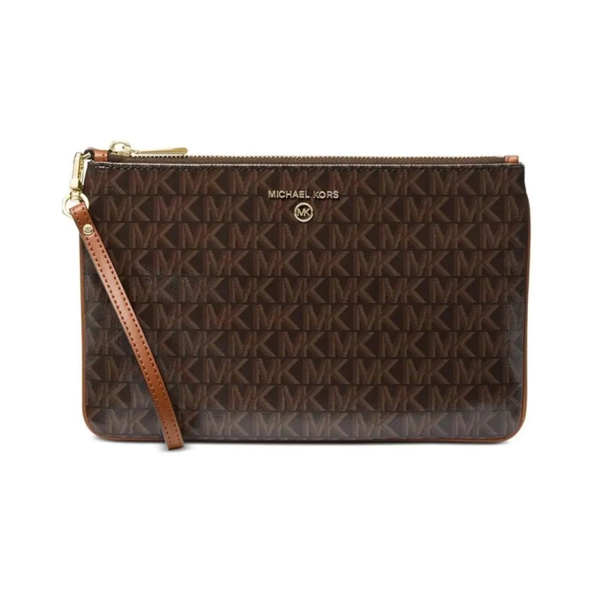 Jet Set Charm Large Top Zip Wristlet One Size BRN/ACORN by Michael Kors
