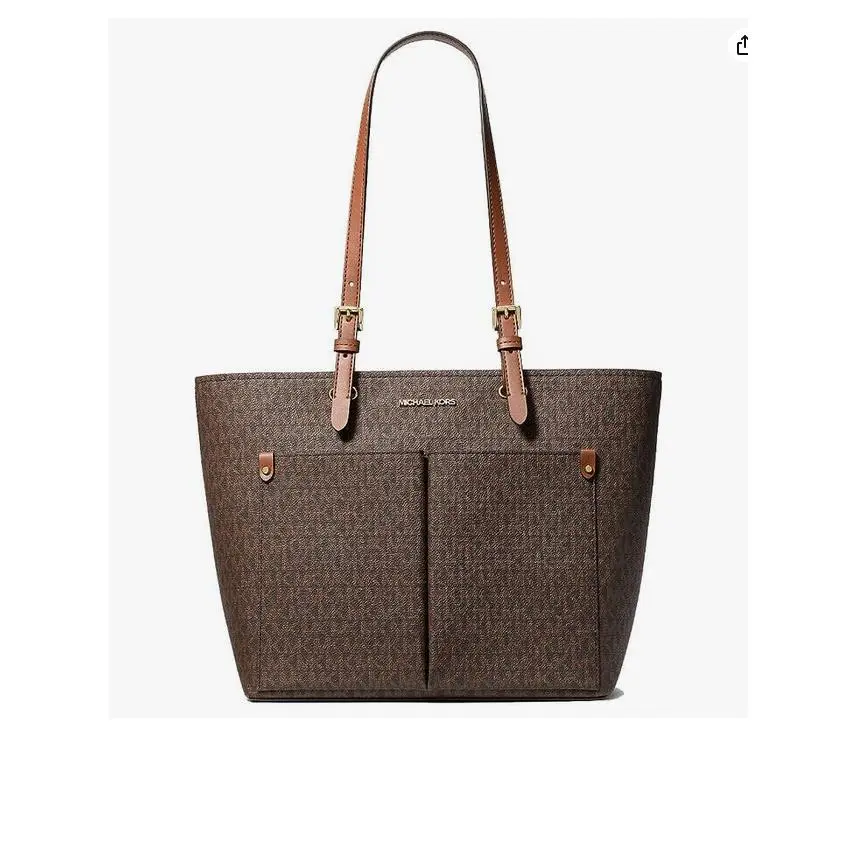 Michael Kors Jet Sest Travel Medium Double Pocket Tote Non-leather Vegan