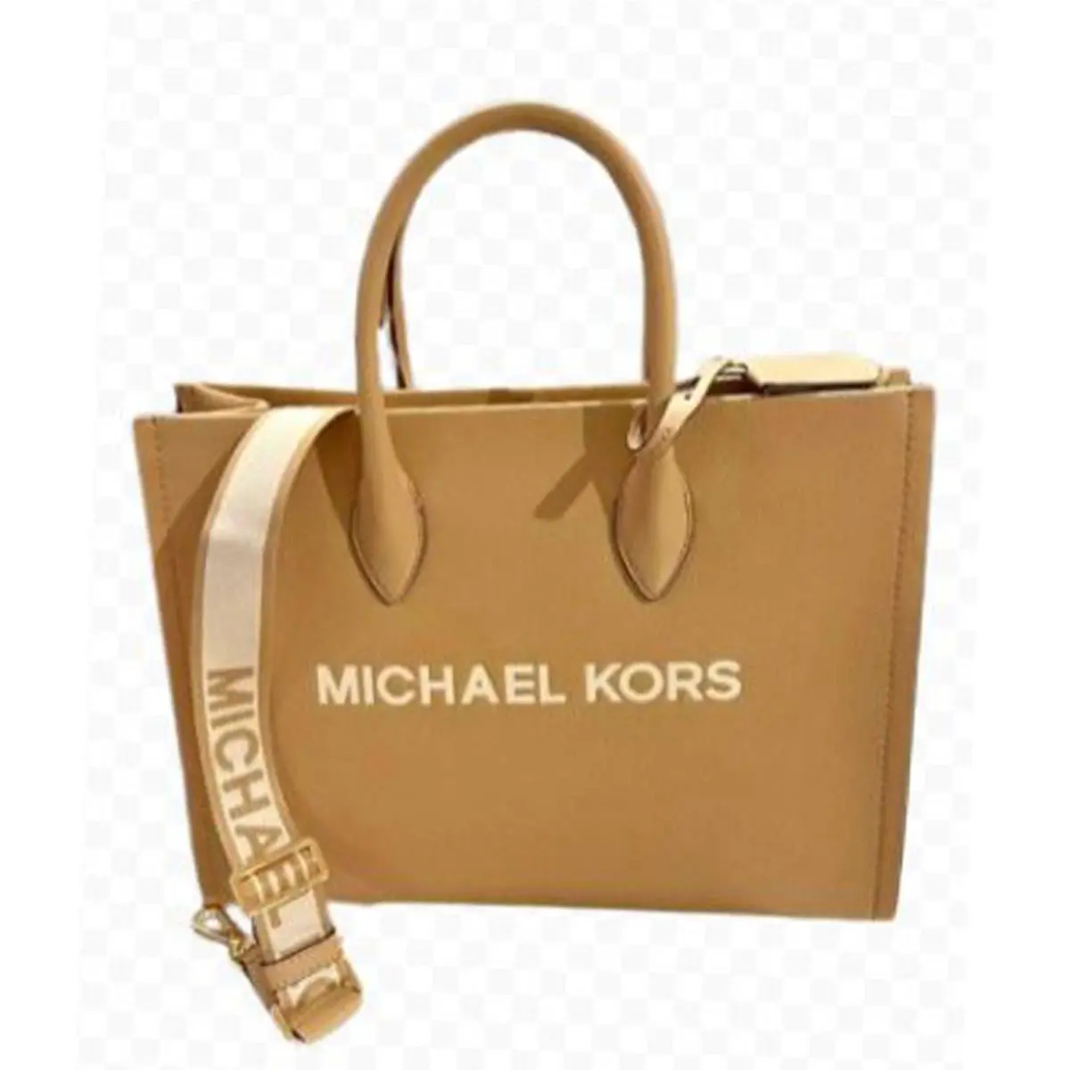 Mirella Medium Tote Bag Camel by Michael Kors