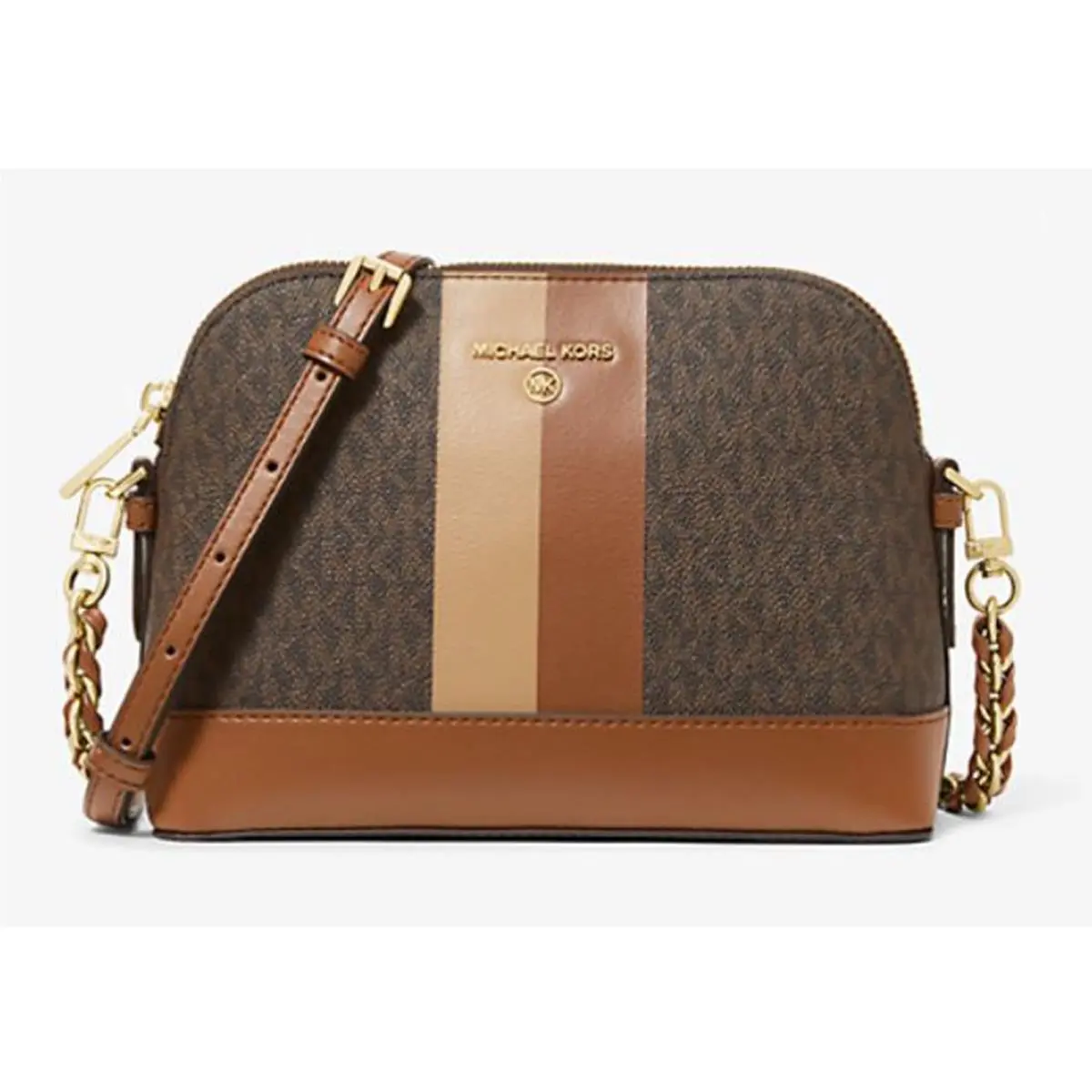 Michael Kors Ladies Logo Print Dome Crossbody Bag