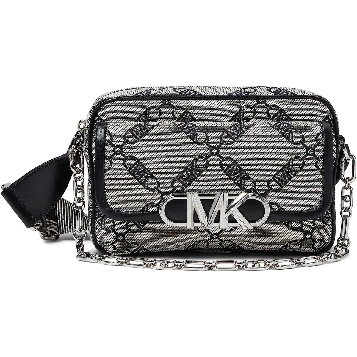 Parker Medium Chain Swag Camera Crossbody Natural/Black by Michael Kors