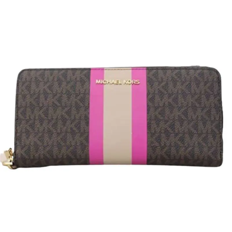 Michael Kors Jet Set Travel Continental One Size - Wild Berry Multi, Exterior: Archive Beige