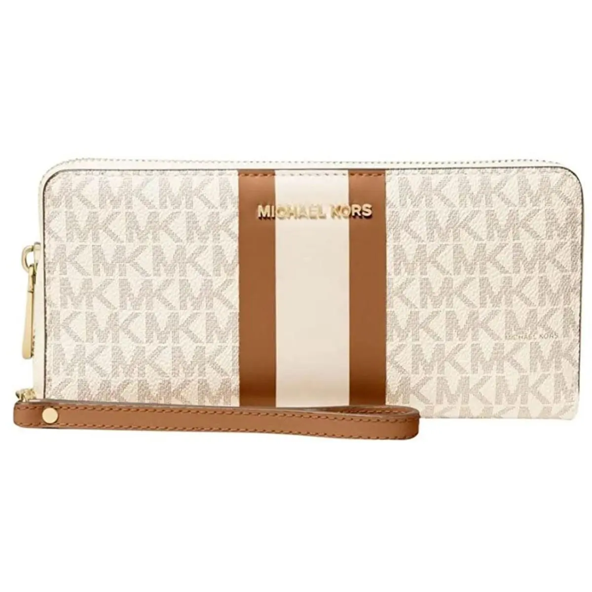 Jet Set Travel Continental One Size Vanilla/Acorn by Michael Kors