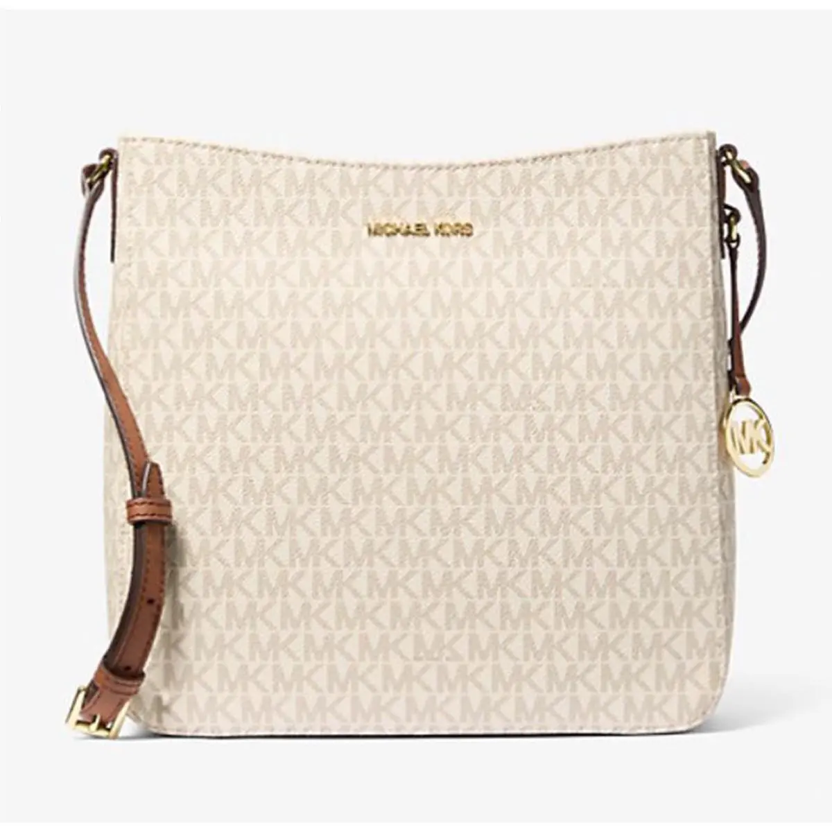Women`s Jet Set Travel Large Messenger Bag Crossbody Vanilla by Michael Kors